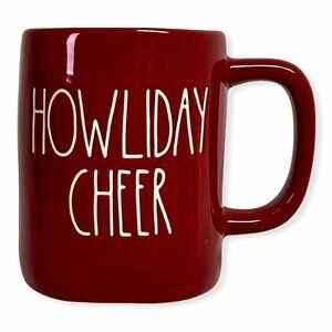 Rae Dunn Red HOWLIDAY CHEER Coffee Mug